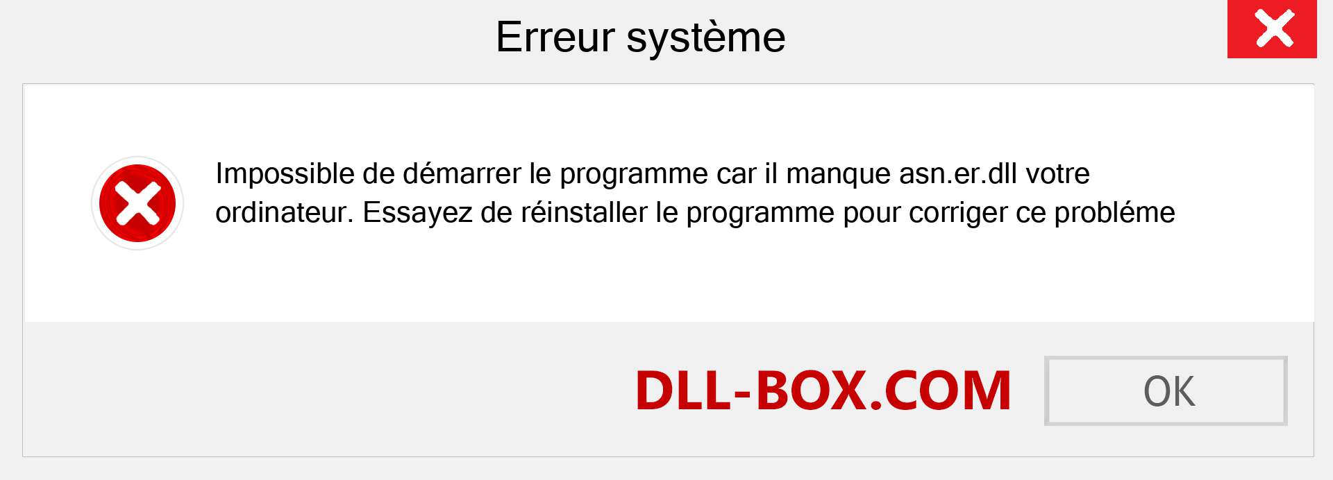 Le fichier asn.er.dll est manquant ?. Télécharger pour Windows 7, 8, 10 - Correction de l'erreur manquante asn.er dll sur Windows, photos, images